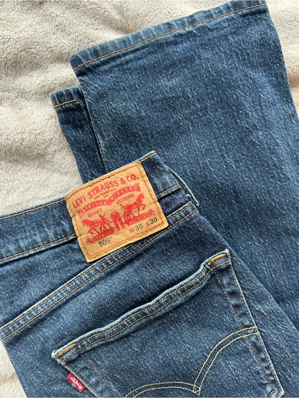 Levi's Men's Straight Jeans in Classic Blue Denim